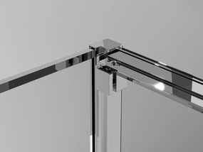 Mexen Exo, posuvná sprchová kabína, dvere 85 cm + bočná stena 80 cm, transparentné sklo, chróm, 8153-085-080-01-00