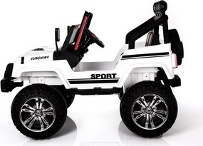 LEAN CARS Elektrické autíčko Jeep S2388 biele 4x45W