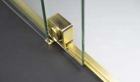 Deante Prizma, posuvné sprchové dvere 900x1950mm, 6mm číre sklo, zlatý matný profil, DEA-KTJ_R39R