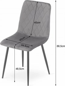 Kreslo TURIN - tmavozelený zamat / čierne nohy