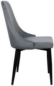 Jedálenská stolička LORIENT zamatová, grafitová