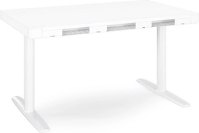 Elektrický písací stôl sit-stand so zásuvkou a bezdrôtovou nabíjačkou Qi biely, 1200 mm: ELLIS