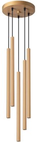 Sollux SL.1174 - Luster na lanku PASTELO 5xG9/8W/230V zlatá