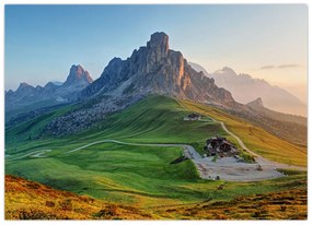 Sklenený obraz - Dolomity (70x50 cm)