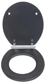 WENKO 25218100-WC WC sedátko MORRA 35x42 cm antracitové/strieborné