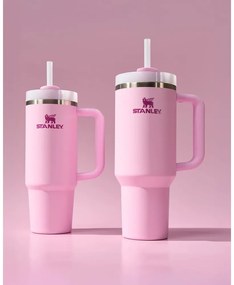 Ružová termoska so slamkou 1,18 l Quencher H2.O FlowState – Stanley