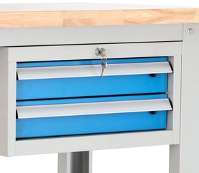 Dielenský stôl Solid OAK-42, 180 cm, 2 závesné boxy, dub