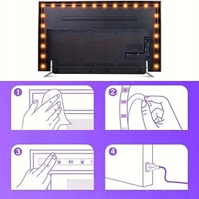 ECOLIGHT LED pásik za TV - 5V - 3m - 60LED/m - 43W - IP20 - RF17