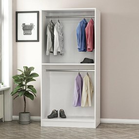 Šatníková skriňa Kalia Plus (biela). Akcia -18%. Vlastná spoľahlivá doprava až k Vám domov. 1121666