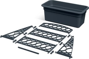 Kvetináč s pergolou Blomas 58 cm sivý