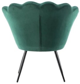 LuxuryForm DESIGN Kreslo FREY VELUR s čiernymi nohami - zelené