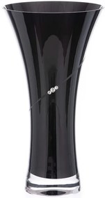 Diamante sklenená váza Silhouette City Black s kamienkami Swarovski 25cm