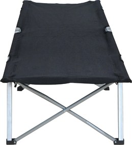 Outsunny Kempingová posteľ Skladacia posteľ Cot Lounger s taškou 193x64x40cm (Čierna) | Aosom