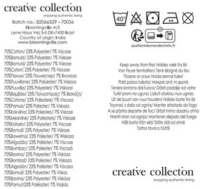 Zelená/béžová deka z recyklovanej bavlny 130x160 cm Ugento – Bloomingville