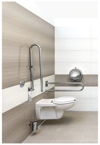 Nástenné madlo do kúpeľne z nehrdzavejúcej ocele 62 cm Handicap – Sapho