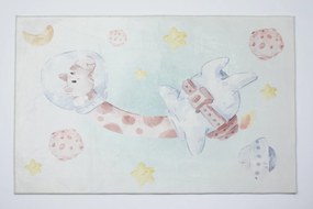 Detský koberec KIDS obdĺžnikový z polyesteru – jemné farby Rozmer: 140x200 cm