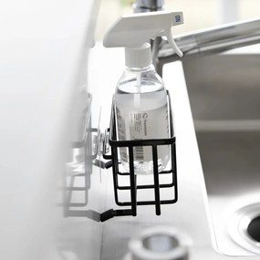 Čierny kovový stojan na umývacie prostriedky bez vŕtania Film Hook – YAMAZAKI