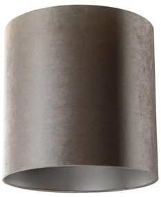 Zamatové tienidlo na lampu Taupe Cylinder 40/40/40