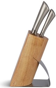 WELLHOX 6 dielna sada nožov v štýlovom drevenom stojane