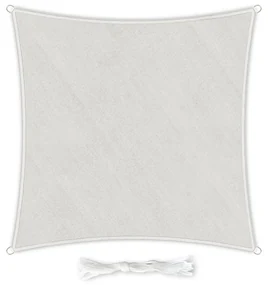 Štvorcová slnečná clona, 4 x 4 m, s upevňovacími okami, polyester, priedušná