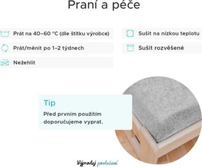 Froté plachta do detskej postieľky svetlosivá 60x120 cm