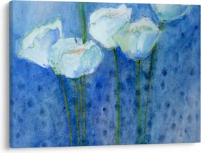 Obraz - Biele tulipány (70x50 cm)