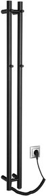 Sapho Sapho, PAPINADO elektrický sušiak uterákov, 109x1200mm, 40W, čierna mat, ER340