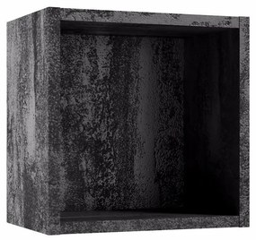 Kúpeľňová skrinka Qubik čierny betón 30x30x20