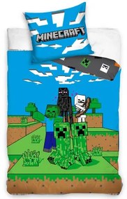 Carbotex Detské bavlnené obliečky – Minecraft Mob Monsters 140×200cm 70×90cm