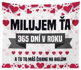 Sablio Deka Milujem ťa 365 dní v roku: 150x120 cm