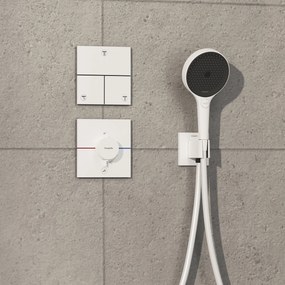 Hansgrohe ShowerSelect Comfort E, termostat pod omietku pre 1 spotrebič a ďalší výtok, biela matná, HAN-15575700