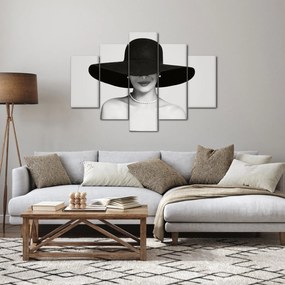 Obraz - Žena s klobúkom (150x105 cm)