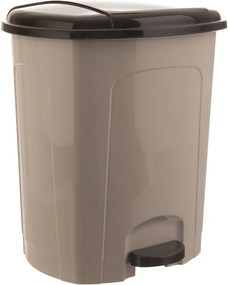 Hnedý nášľapný plastový odpadkový kôš 30 l – Orion