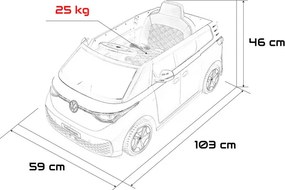 Elektrické autíčko Volkswagen ID BUZZ modré