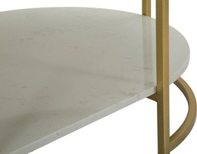 Konferenčný stolík Izmir 90 cm zlatý/mramor