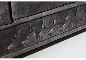 Sedacia súprava 41215 Chesterfield 3-sedenie Zamat Šedá  - Komfort-nábytok