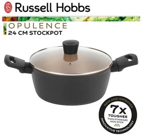 Russell Hobbs Hliníkový hrniec Opulence, čierny/zlatý (24 cm)  (100350903)