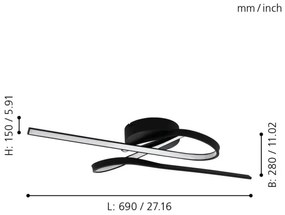 Eglo 99323 - LED Stropné svietidlo SELVINA LED/21W/230V