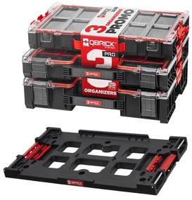 Sada zásuvkových Qbrick System PRO organizérov 300 + 200 + 100 MFI s nástenným konektorom