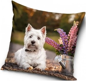 Vankúš s Westíkom - West highland white teriér - 40 x 40 cm