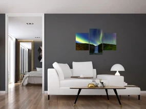 Obraz - Polárna žiara na Islande (90x60 cm)