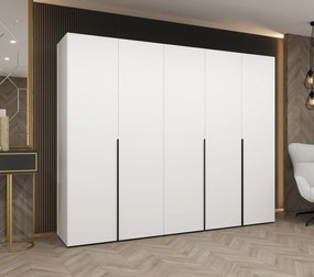 Šatníková skriňa 250 cm Alice 1 (biela + čierna). Akcia -20%. Vlastná spoľahlivá doprava až k Vám domov. 1126126