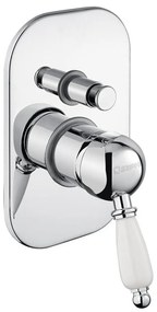 Podomietková sprchová batéria v striebornej farbe (2 výstupy) Kirké White – Sapho