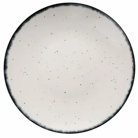 24-dielna jedálenská súprava, biela/čierna, porcelán