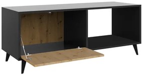 Nábytok do obývacej izby Oksawi III, Farby: čierna / dub artisan