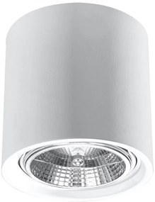 Stropné svietidlo Kalu, 1x biele kovové tienidlo