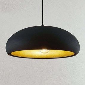 Moderná závesná lampa čierna so zlatom - Gerwina