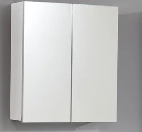 Kúpeľňová skrinka so zrkadlom Skin, biela%