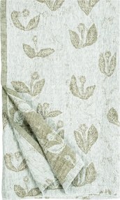 Ľanová deka / obrus Kesäkukka 145x180, jade-olivová