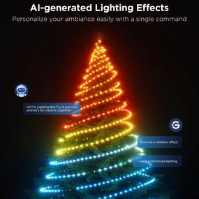 Govee - LED RGBICW Vonkajšia vianočná reťaz 2700-6500K 20m Wi-Fi Matter IP66